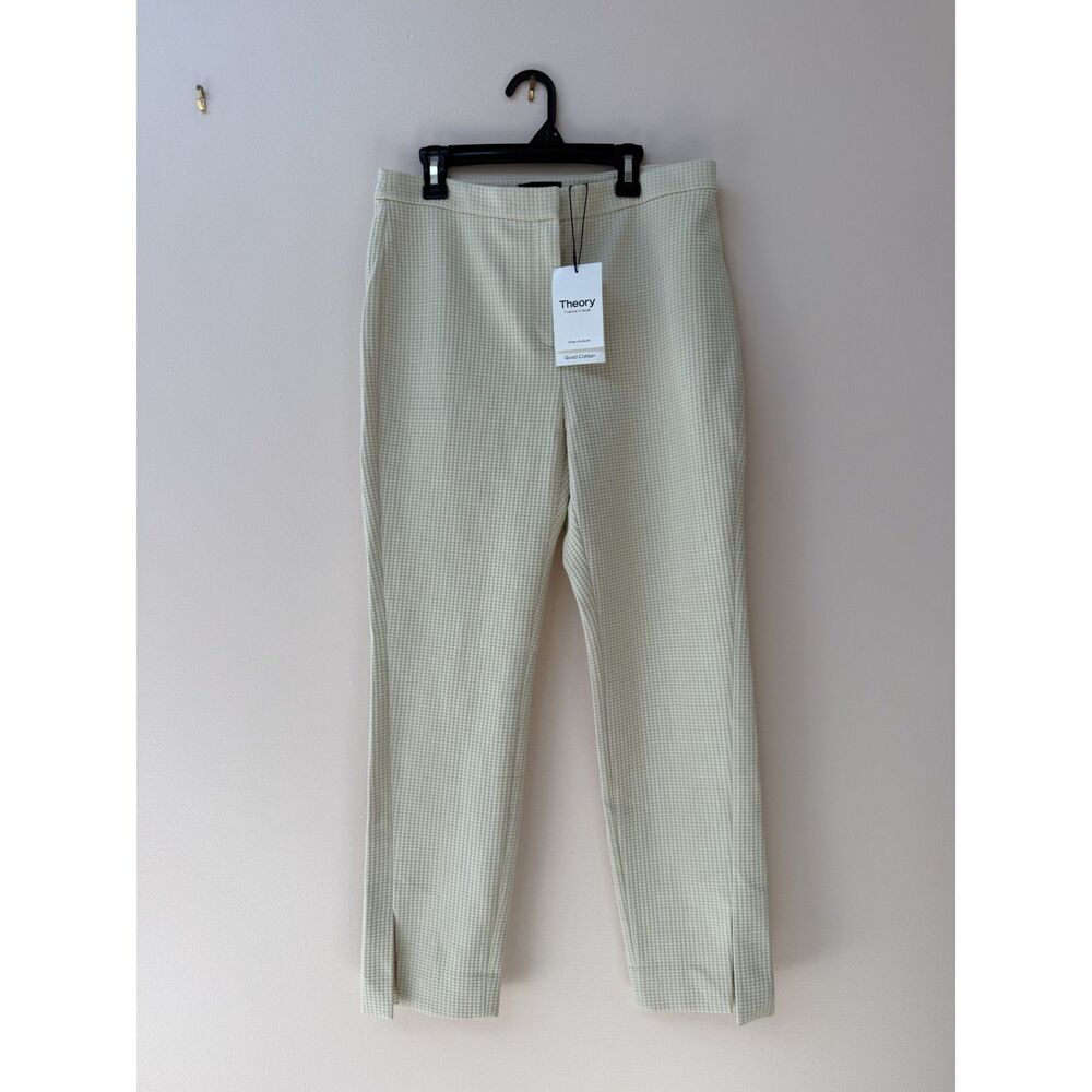 Theory Jil Straight Jean Cape Knit Cream Pants NWT $345